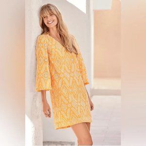 Ann Taylor Floral Eyelet Shift Dress